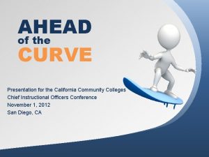 AHEAD of the CURVE Presentation for the California