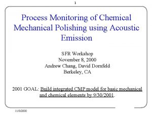 1 Process Monitoring of Chemical Mechanical Polishing using