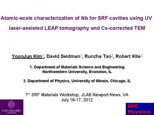 Atomicscale characterization of Nb for SRF cavities using