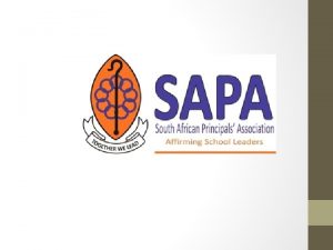 ALL ABOUT SAPA S APA VISION South African