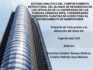 ESTUDIO ANALTICO DEL COMPORTAMIENTO ESTRUCTURAL DEL BLOQUE DE