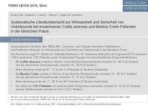 P 0863 UEGW 2016 Wien Morbus Crohn Colitis