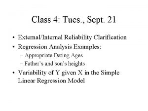 Class 4 Tues Sept 21 ExternalInternal Reliability Clarification