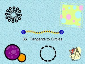 36 Tangents to Circles Tangents to Circles Std