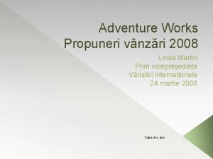 Adventure Works Propuneri vnzri 2008 Linda Martin Prim