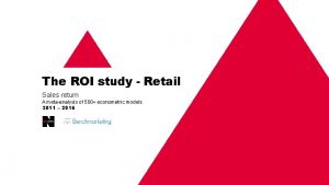 The ROI study Retail Sales return A metaanalysis