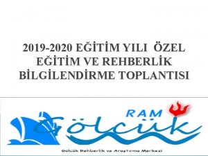 2019 2020 ETM YILI ZEL ETM VE REHBERLK