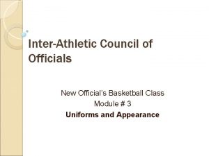 InterAthletic Council of Officials New Officials Basketball Class