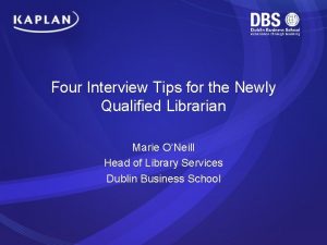 Four Interview Tips for the Newly Qualified Librarian