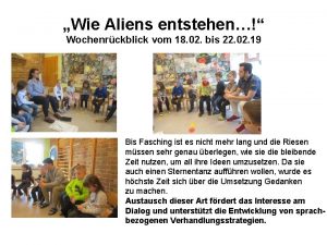 Wie Aliens entstehen Wochenrckblick vom 18 02 bis