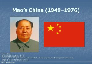 Maos China 1949 1976 Ben Williams Zig Zag