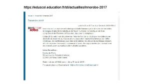 https eduscol education frstiactualitesinnorobo2017 https eduscol education frstiressourcestechniquesindustriejamaissansmesreseauxsociaux