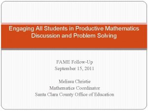 Engaging All Students in Productive Mathematics Discussion and