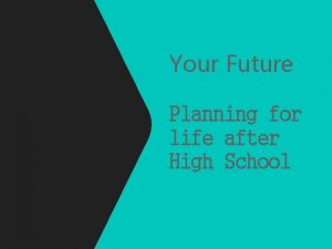 Your Future Planning for life after High School