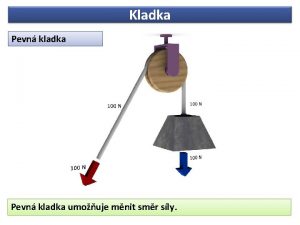 Kladka Pevn kladka umouje mnit smr sly Kladka