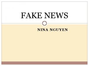 FAKE NEWS NINA NGUYEN CO TO JEST Fake