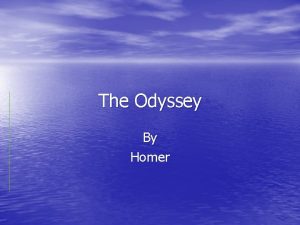 The Odyssey By Homer No Not This Homer