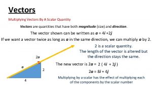 Vectors Multiplying Vectors By A Scalar Quantity Vectors