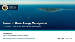 Bureau of Ocean Energy Management U S Outer