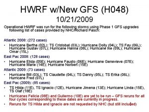 HWRF wNew GFS H 048 10212009 Operational HWRF