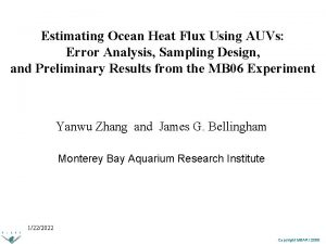 Estimating Ocean Heat Flux Using AUVs Error Analysis