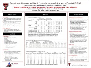 Evaluating the Minnesota Multiphasic Personality Inventory2 Restructured Form