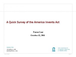 A Quick Survey of the America Invents Act