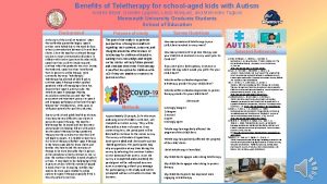 Benefits of Teletherapy for schoolaged kids with Autism