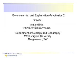 Environmental and Exploration Geophysics I Gravity I tom