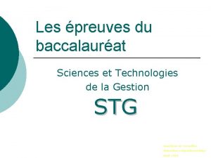 Les preuves du baccalaurat Sciences et Technologies de