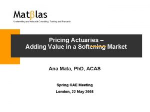 Matlas Underwriting and Actuarial Consulting Training and Research