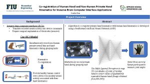 Coregistration of Human Hand NonHuman Primate Hand Kinematics