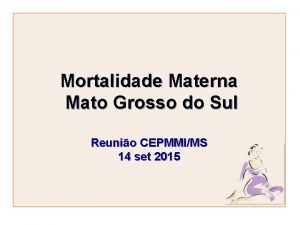 Mortalidade Materna Mato Grosso do Sul Reunio CEPMMIMS