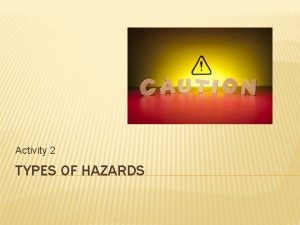 Activity 2 TYPES OF HAZARDS LETS READ LETS