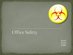 Office Safety Krysta Jessica Ashley Purposes of having