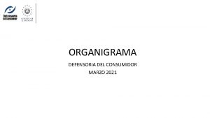 ORGANIGRAMA DEFENSORIA DEL CONSUMIDOR MARZO 2021 DE LA