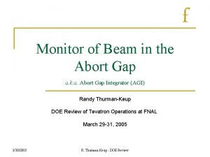 Monitor of Beam in the Abort Gap a