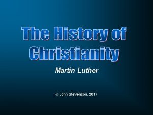 Martin Luther John Stevenson 2017 1483 1546 Classical