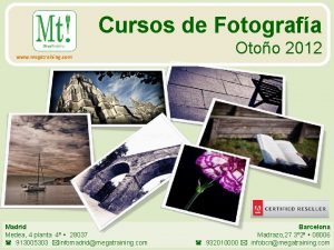 Cursos de Fotografa www megatraining com Madrid Medea