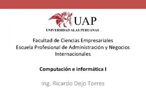 Facultad de Ciencias Empresariales Escuela Profesional de Administracin