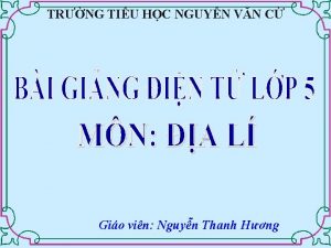 TRNG TIU HC NGUYN VN C Gio vin