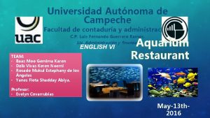 Universidad Autnoma de Campeche Facultad de contadura y