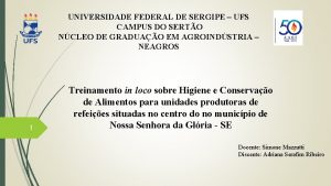 UNIVERSIDADE FEDERAL DE SERGIPE UFS CAMPUS DO SERTO
