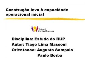 Construo leva capacidade operacional inicial Disciplina Estudo do