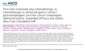 Firstline nivolumab plus chemotherapy vs chemotherapy in advanced