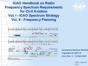 ICAO Handbook on Radio Frequency Spectrum Requirements for