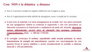 Cosa NON la didattica a distanza Non il