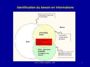 Identification du besoin en informations Prof I DIMO