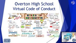 Overton High School Virtual Code of Conduct Overton