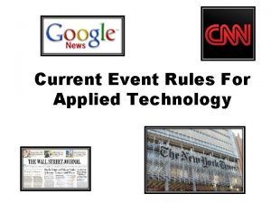 Current Event Rules For Applied Technology Current Event